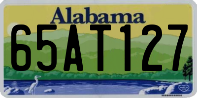 AL license plate 65AT127