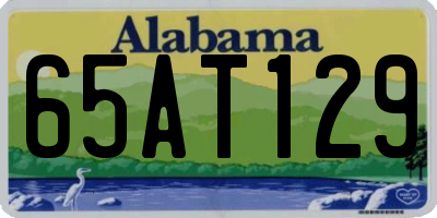 AL license plate 65AT129