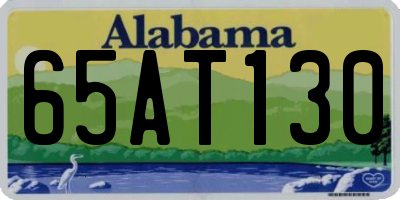 AL license plate 65AT130