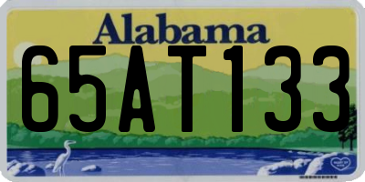 AL license plate 65AT133