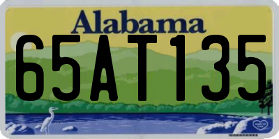 AL license plate 65AT135
