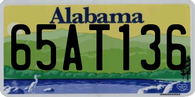 AL license plate 65AT136