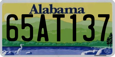 AL license plate 65AT137