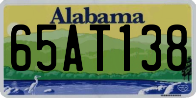 AL license plate 65AT138