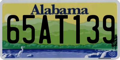 AL license plate 65AT139