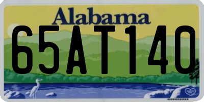AL license plate 65AT140