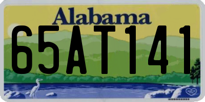 AL license plate 65AT141