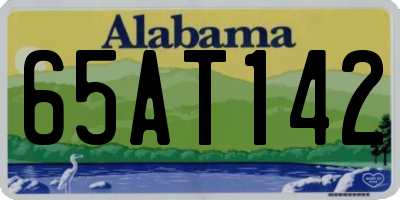 AL license plate 65AT142
