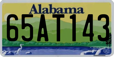 AL license plate 65AT143