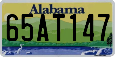 AL license plate 65AT147
