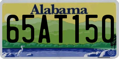 AL license plate 65AT150