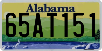 AL license plate 65AT151
