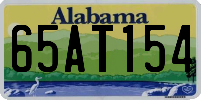 AL license plate 65AT154