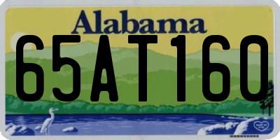 AL license plate 65AT160