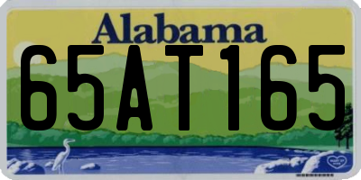 AL license plate 65AT165