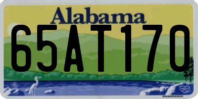 AL license plate 65AT170
