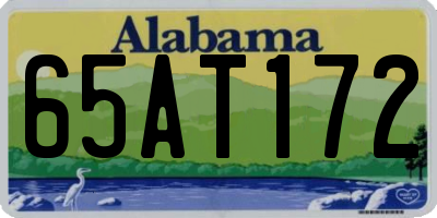 AL license plate 65AT172