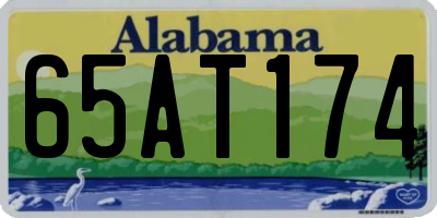 AL license plate 65AT174