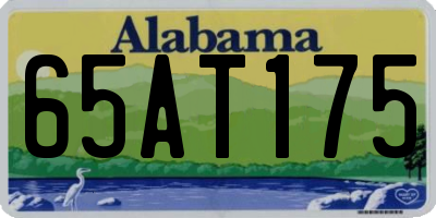 AL license plate 65AT175