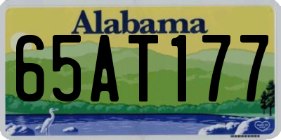 AL license plate 65AT177