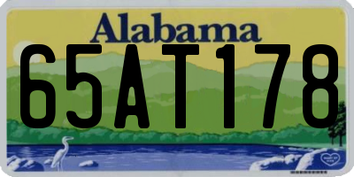 AL license plate 65AT178