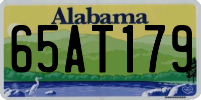 AL license plate 65AT179