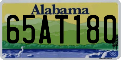 AL license plate 65AT180