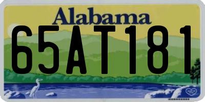 AL license plate 65AT181