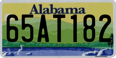 AL license plate 65AT182