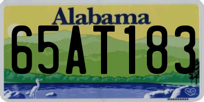 AL license plate 65AT183