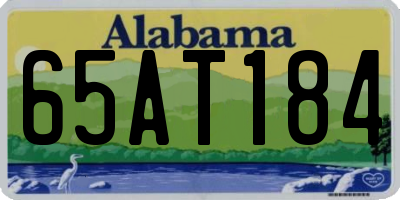 AL license plate 65AT184