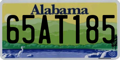 AL license plate 65AT185