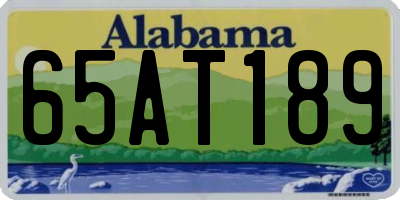 AL license plate 65AT189