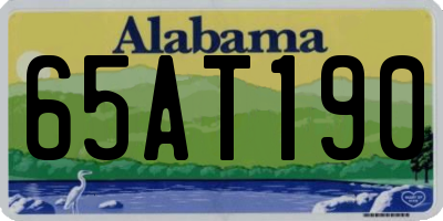 AL license plate 65AT190