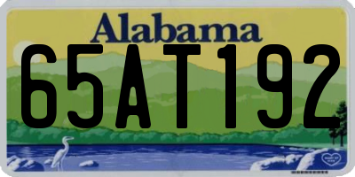 AL license plate 65AT192