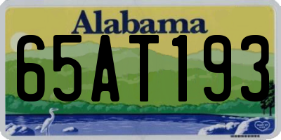 AL license plate 65AT193