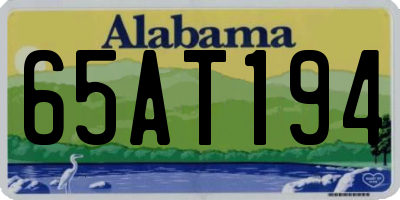 AL license plate 65AT194