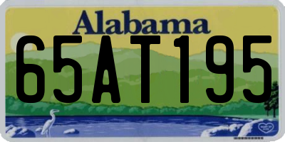 AL license plate 65AT195