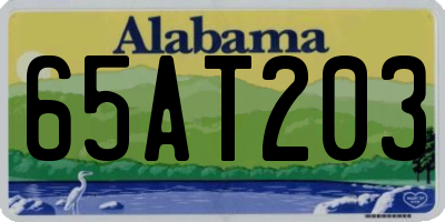 AL license plate 65AT203