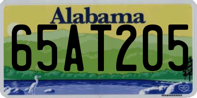 AL license plate 65AT205