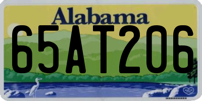 AL license plate 65AT206