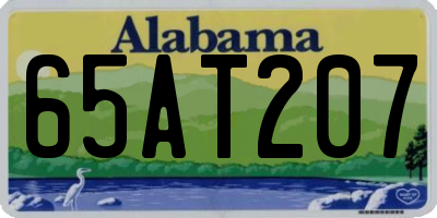AL license plate 65AT207