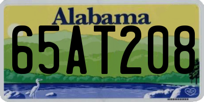 AL license plate 65AT208