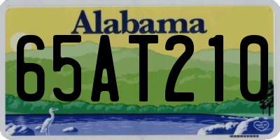 AL license plate 65AT210