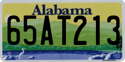 AL license plate 65AT213