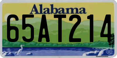 AL license plate 65AT214