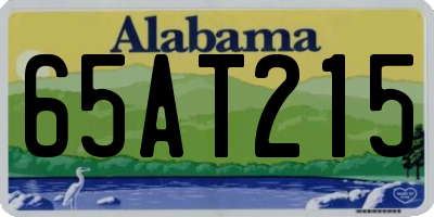 AL license plate 65AT215