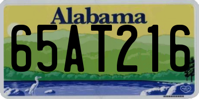 AL license plate 65AT216