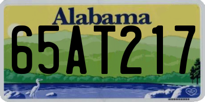 AL license plate 65AT217