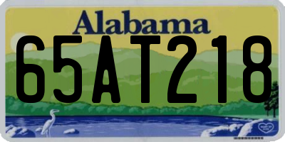 AL license plate 65AT218